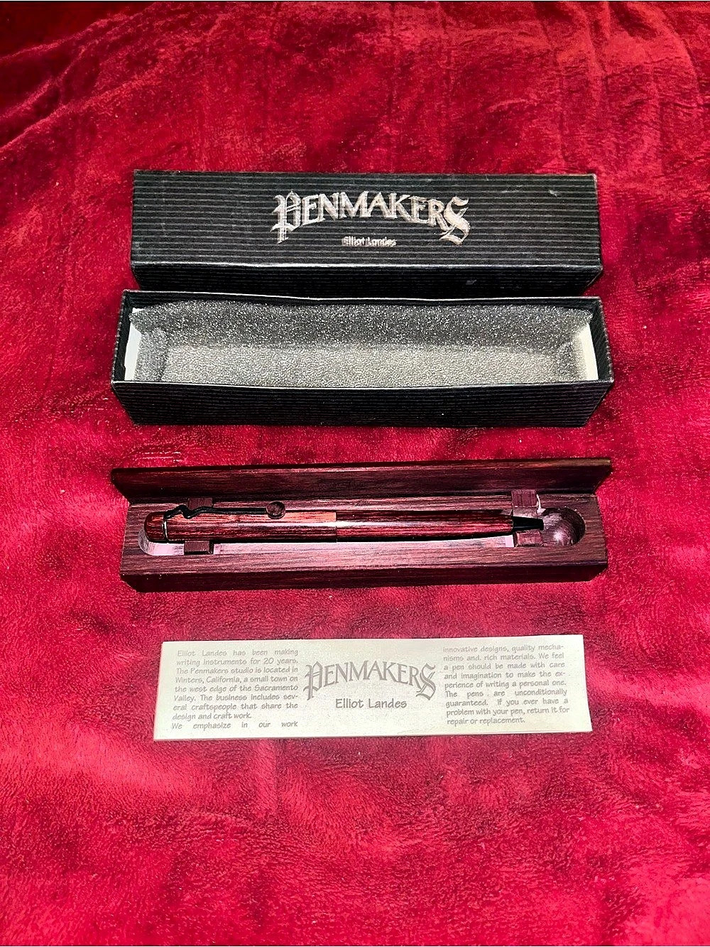 Vintage Penmakers Elliot Landes Wooden Accessory Box Set